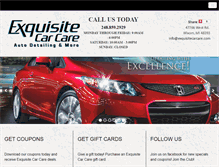 Tablet Screenshot of exquisitecarcare.com